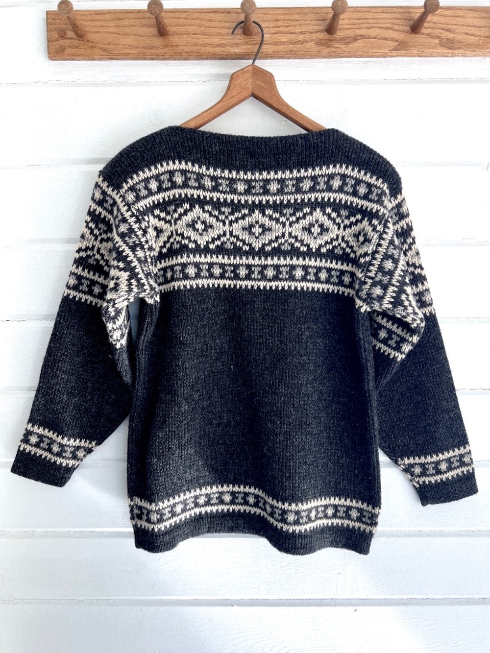 Vintage  NORDSTRIKK Nordic Fair Isle 100% Wool Sweater - Womens 36" Chest